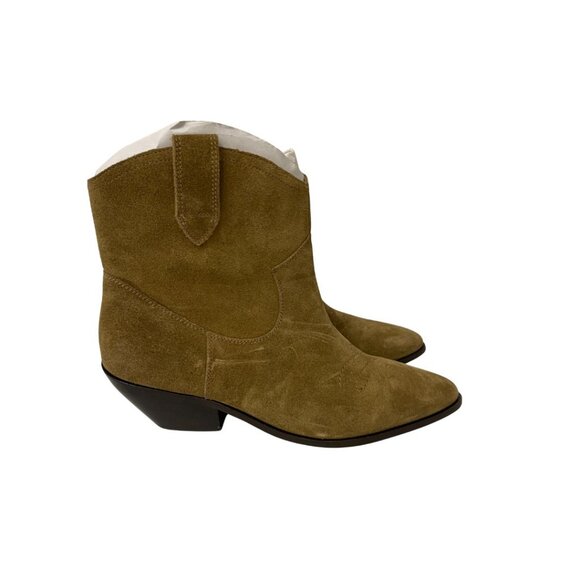 Boden Womens Suede Western Ankle Boot Brown EU 39 US 8 Pull On Pointed Toe A1462 - Picture 2 of 11